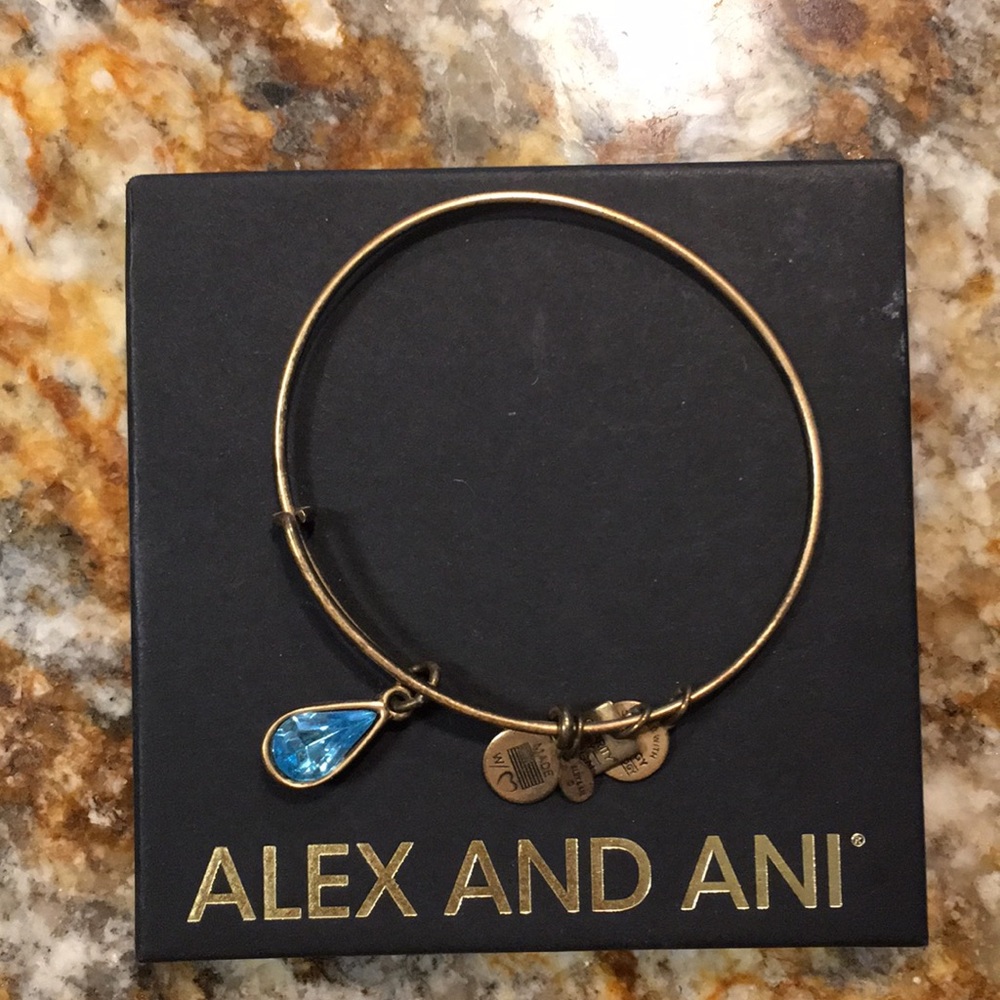 Aquamarine Crystal Alex and Ani bracelet